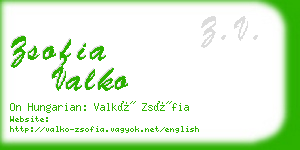 zsofia valko business card